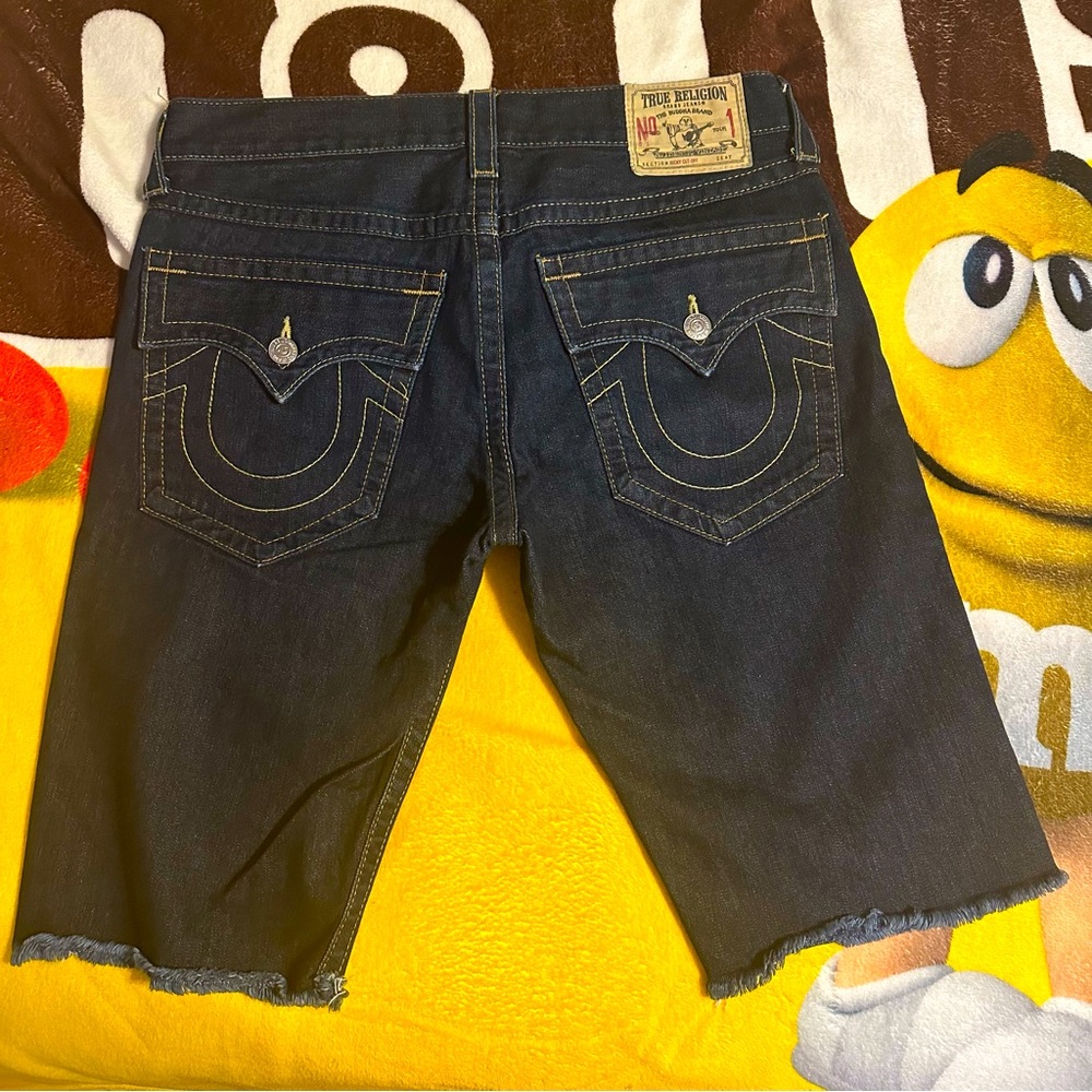 True Religion Man Jean Short Pants Size 34 - Picture 1 of 8